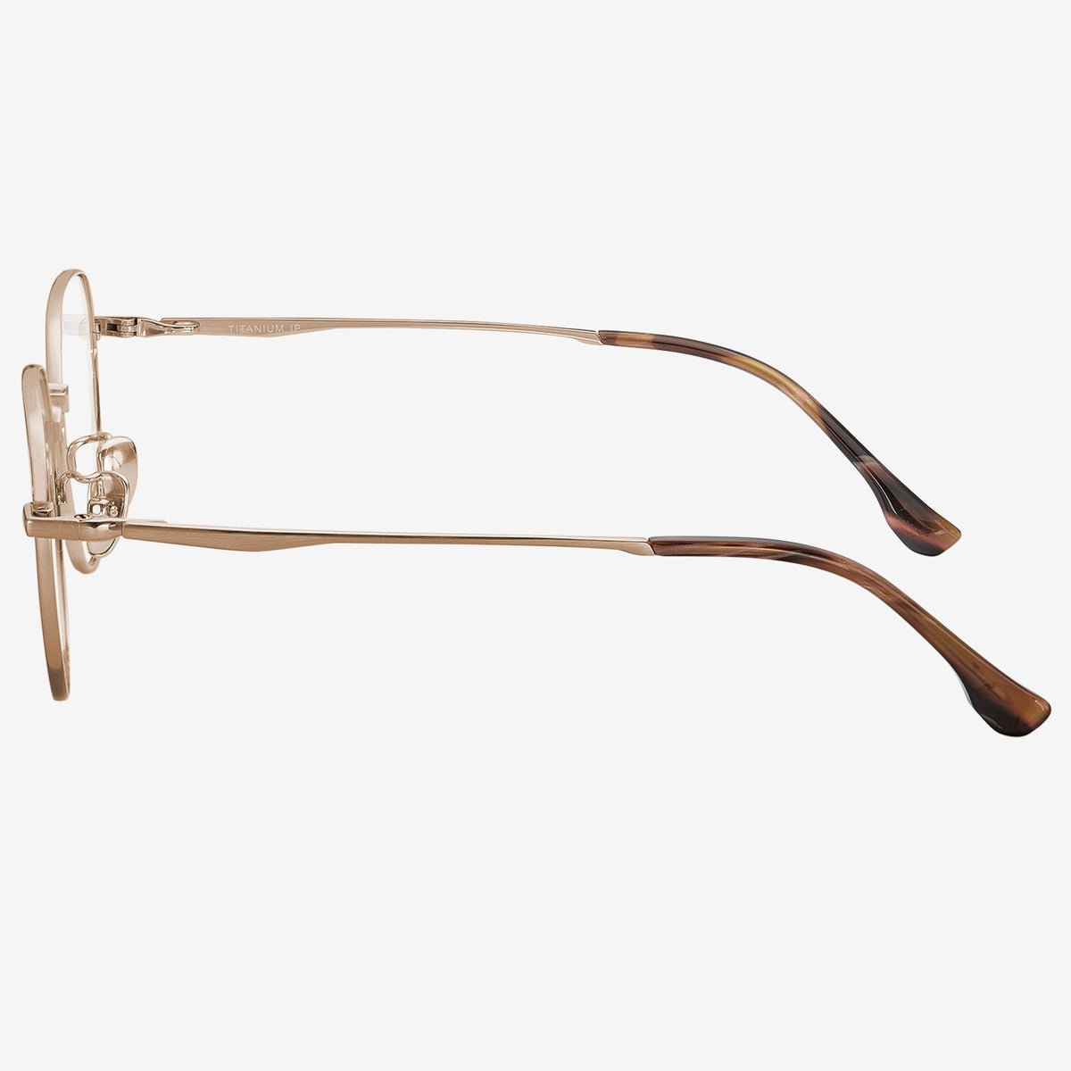Gauzy geometric titanium eyeglasses, view 3