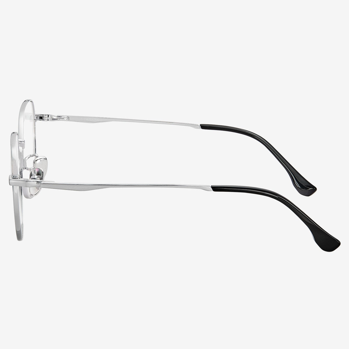 Gauzy geometric titanium eyeglasses, view 3