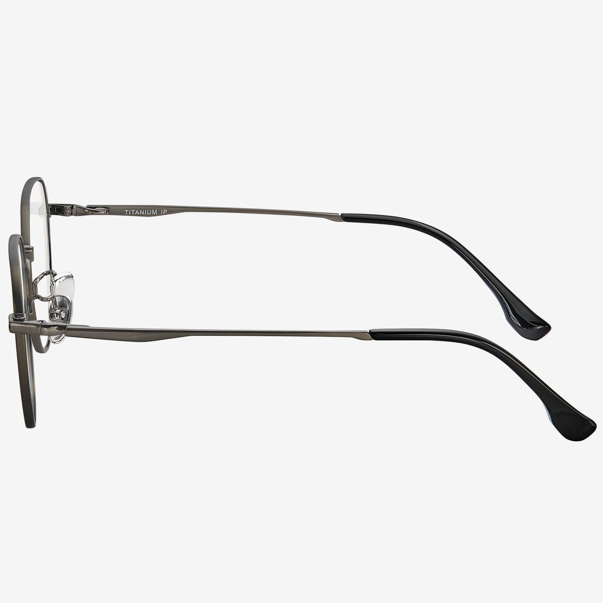 Gauzy geometric titanium eyeglasses, view 3