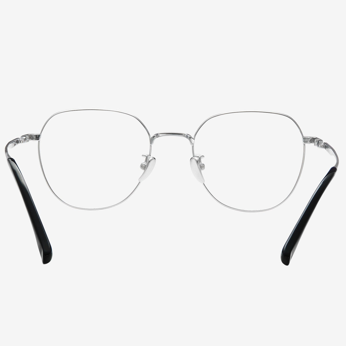 Gauzy geometric titanium eyeglasses, view 4