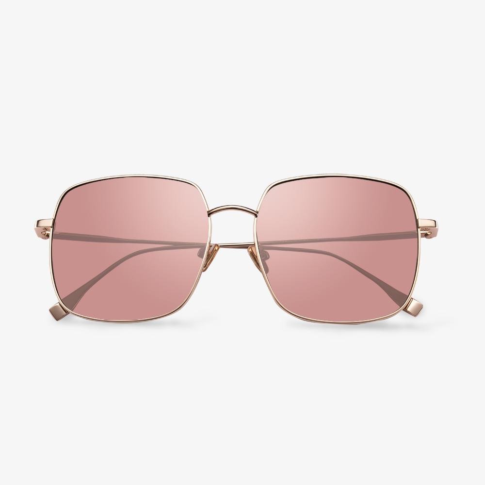 Mabel gold square sunglasses view 5