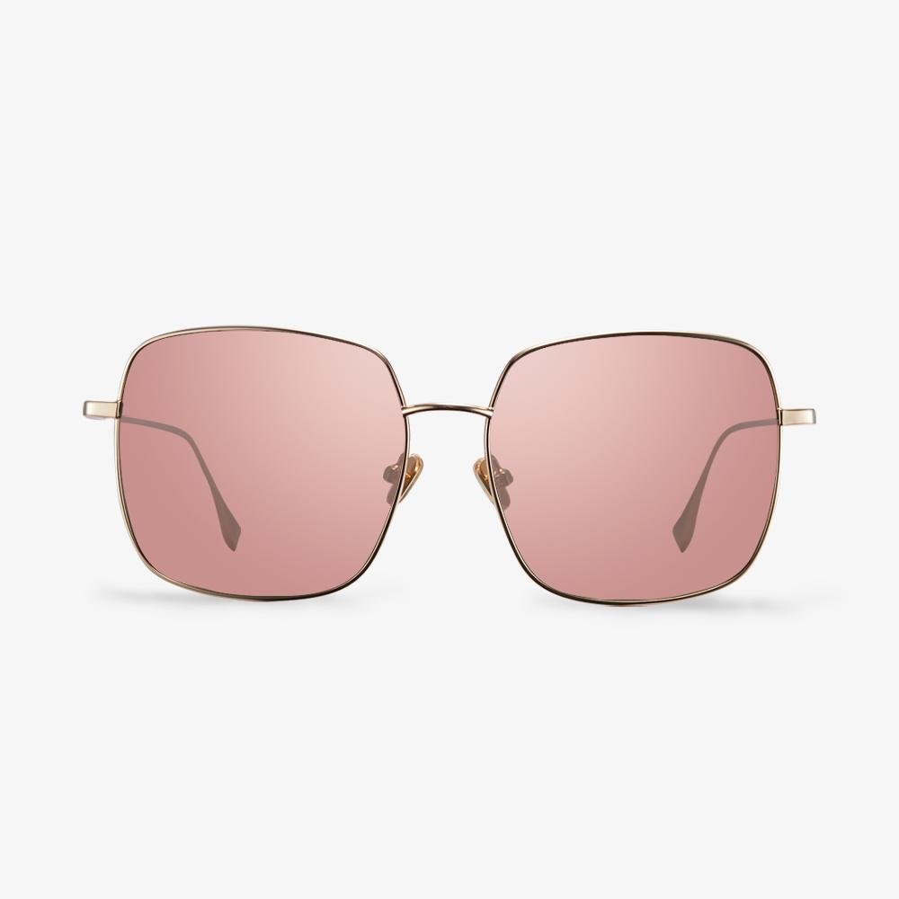 Mabel gold square sunglasses view 1