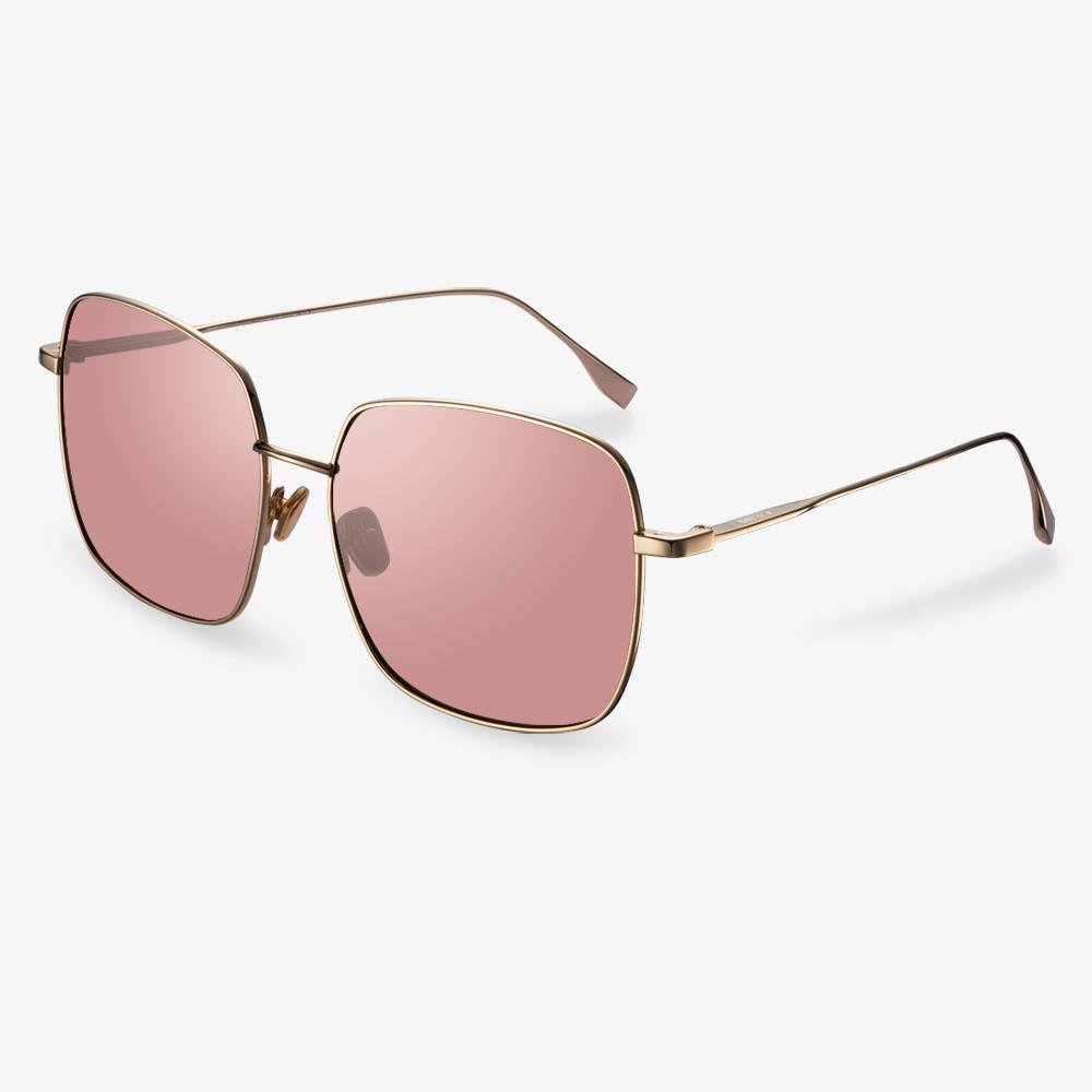 Mabel gold square sunglasses view 3