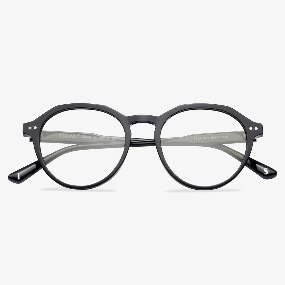 Black Alan Eyeglasses #color_black