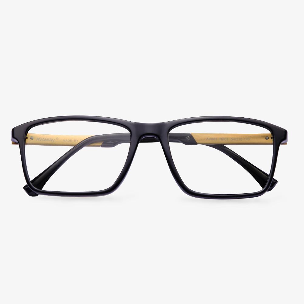 Black Flad Eyeglasses #color_black2