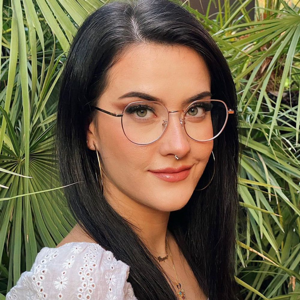 Rose Gold Mist Eyeglasses #color_rose gold